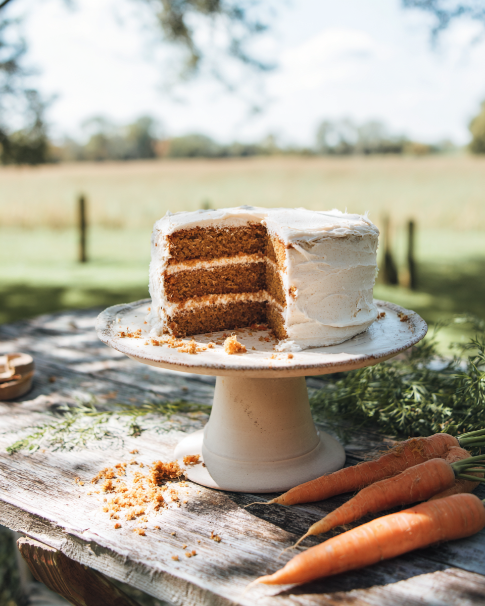 Moist spiced carrot cake and cupcakes made with Forage Heritage Baker's Flour and Homestead Sweetener. A grain-free, gluten-free, zero-sugar recipe with warm spices and tender crumb.