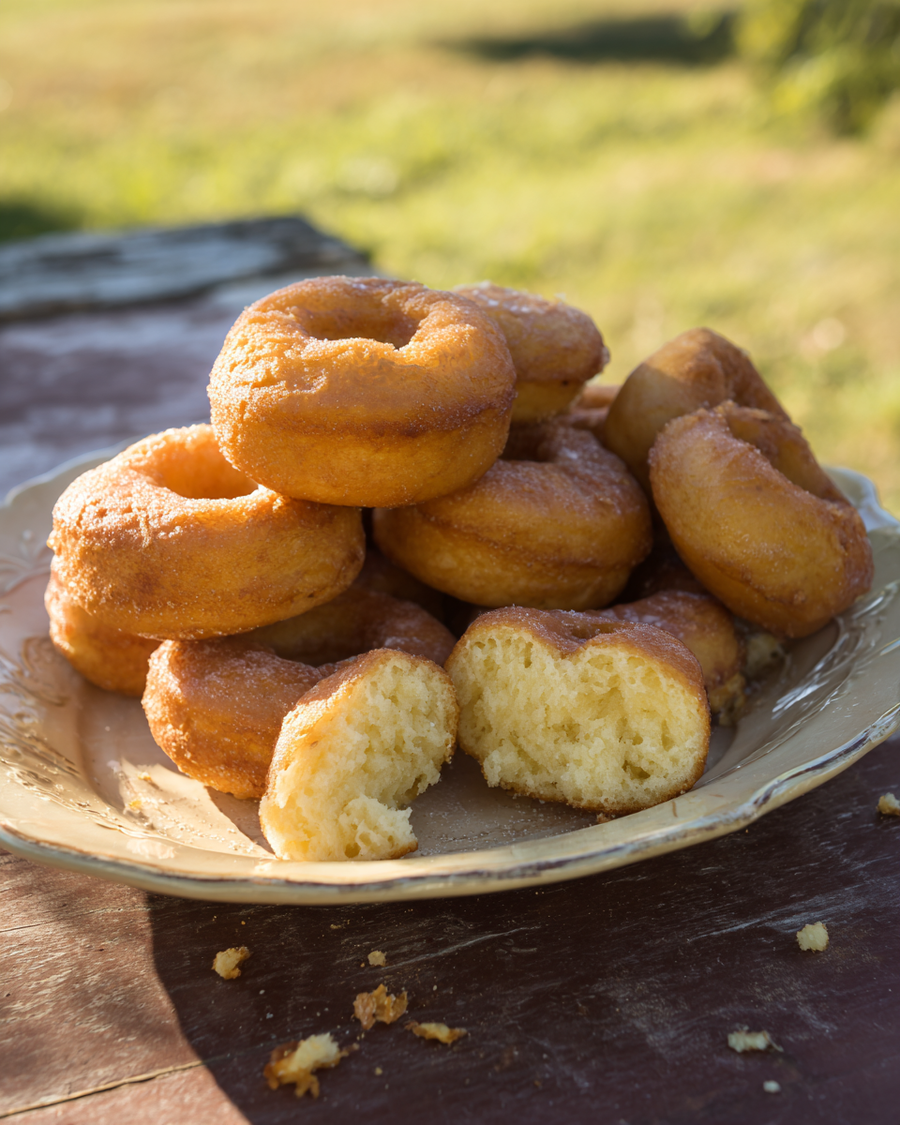 Golden Vanilla Doughnuts