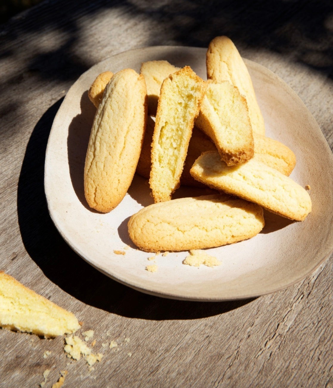 Light, delicate lady finger cookies made with Forage Heritage Baker's Flour and Homestead Sweetener. A grain-free, gluten-free, zero-sugar recipe perfect for tiramisu, trifles, and layered desserts.
